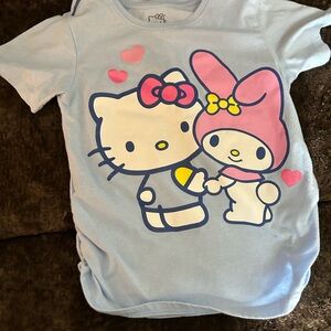 Hello Kitty Light Blue Graphic Tee with Pink My Melody